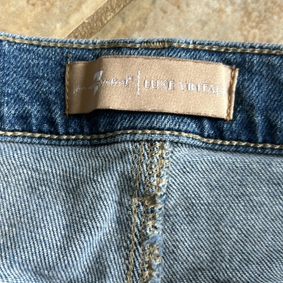 7 For All Mankind x Luxe Vintage Ultra High Rise Jo Wide Leg Jeans size 33 - Picture 4 of 9